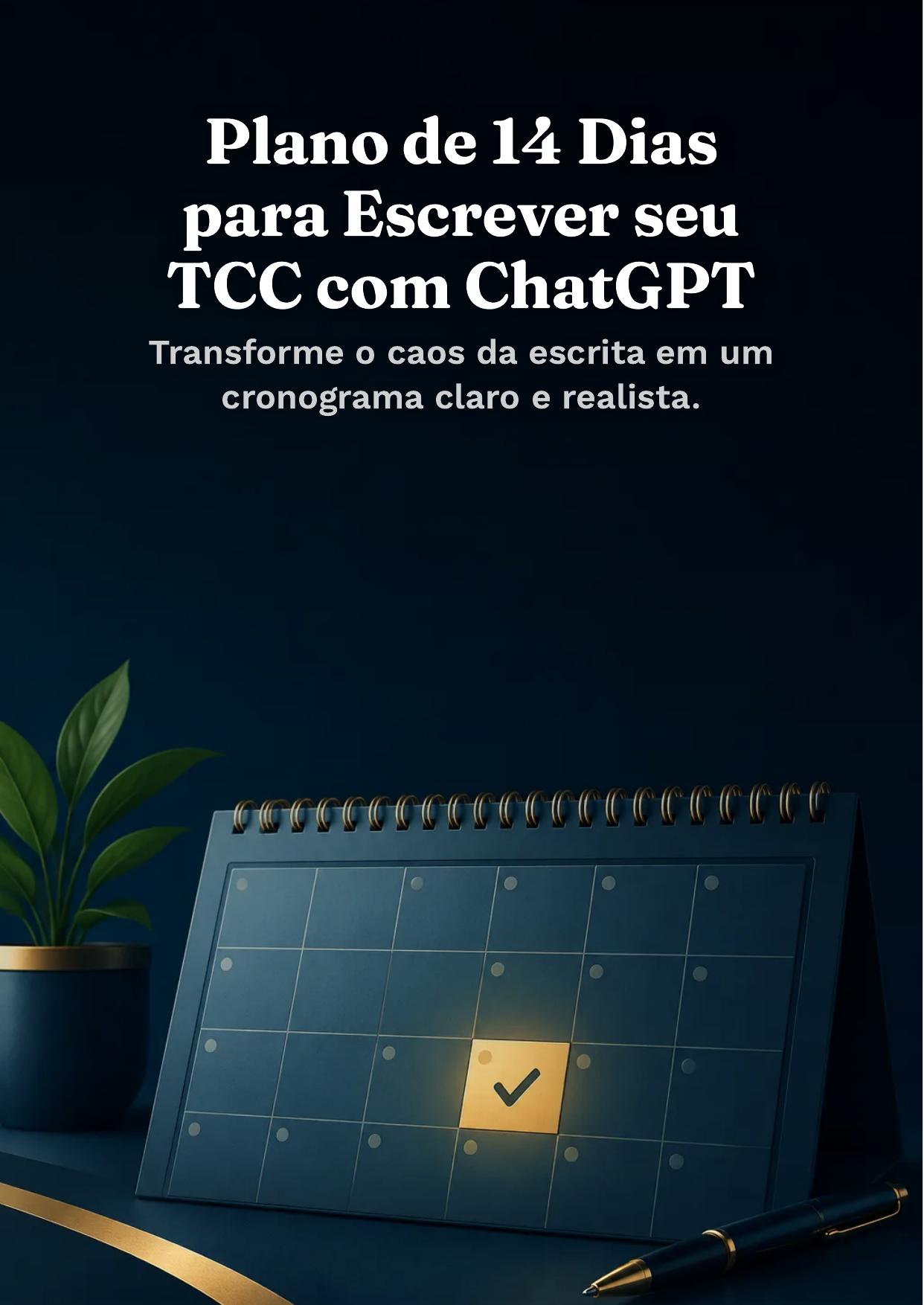 Capa do bônus Plano de 14 Dias para Escrever seu TCC com ChatGPT